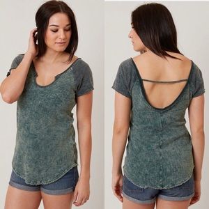 Gilded Intent The Buckle Raw Edge Top Open Back